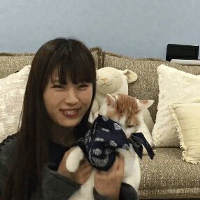 nagisachanoshi:  ♡　Nagisa & her cat　♡