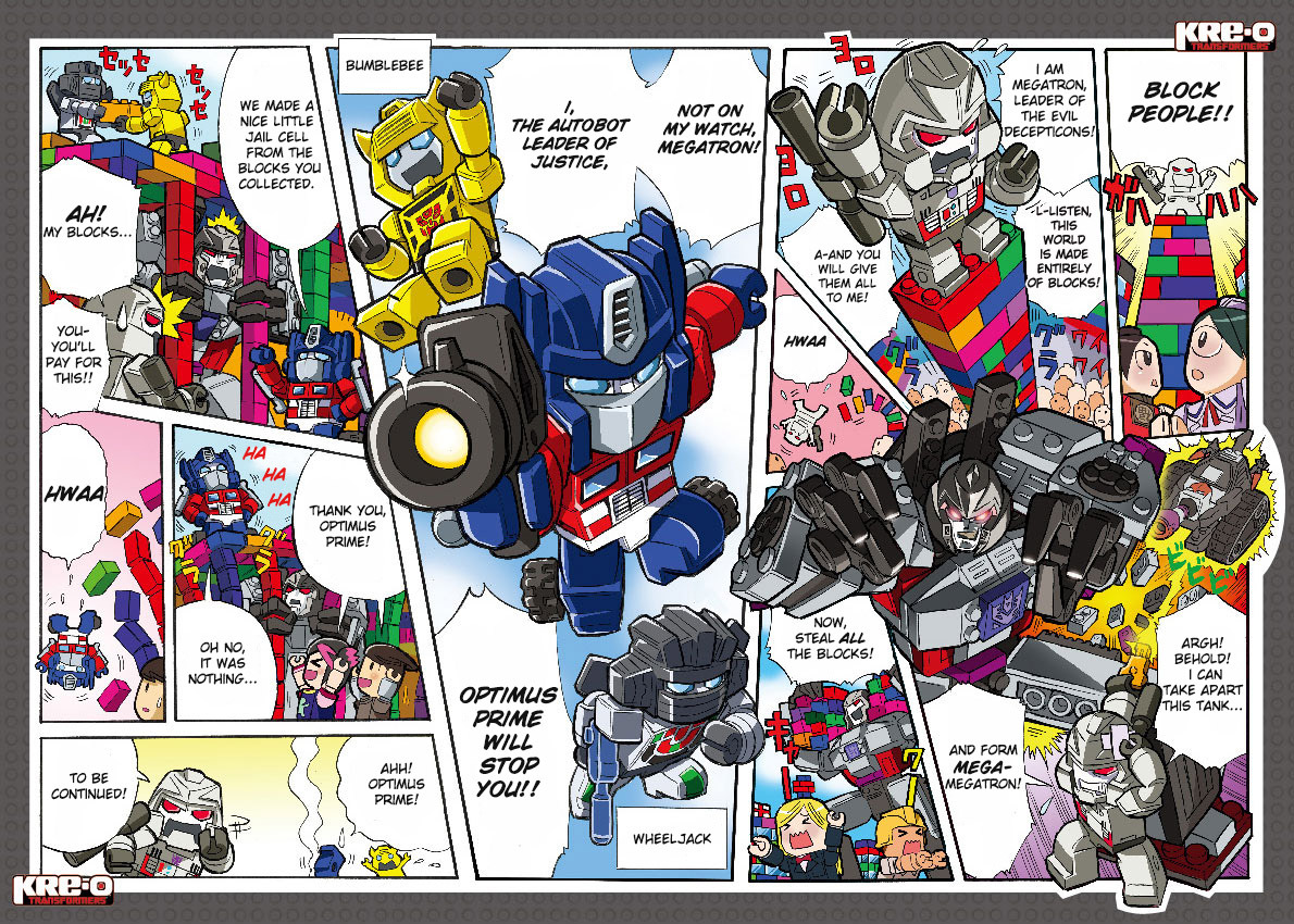 needsabouttreefiddy:  Official KRE-O manga! (Originals here and here.) ayellowbirds