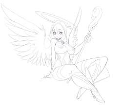 Stickysheepart:  Cute Angel Doodle