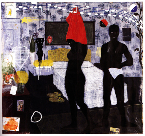 Kerry James Marshall (African-American, b. 1955, Birmingham, AL, USA) - Could This Be Love, 1992 fro