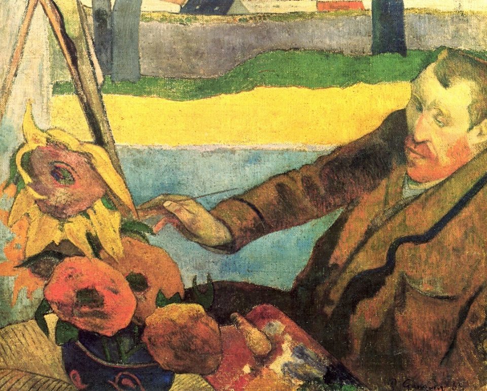 artfreyparis:  “Van Gogh Painting Sunflowers”, 1888By: PAUL GAUGUIN….  
