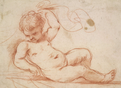 Reclining PuttoGuercino (Italian; 1591–1666)1626–27Red chalk on paper The British Museum, London | ©