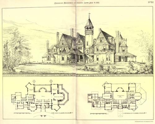 American Architect & Building News (1887) - House of Pierre Lorillard, Rhode Island designed by 