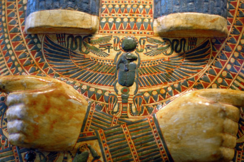 dwellerinthelibrary:Nespawershefyt’s coffin at Cambridge’s Fitzwilliam Museum, dating to the Third I