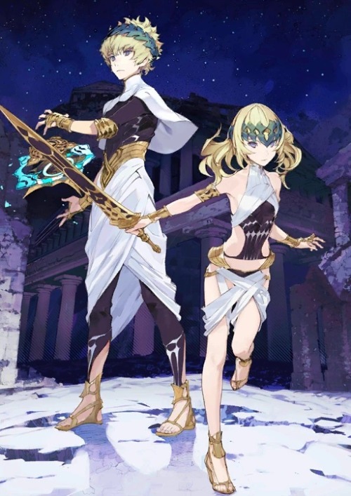 i-scream-for-fate: Saber class, Dioscuri for the 5th Cosmos in the Lostbelt, Olympus, in Fate Grand 