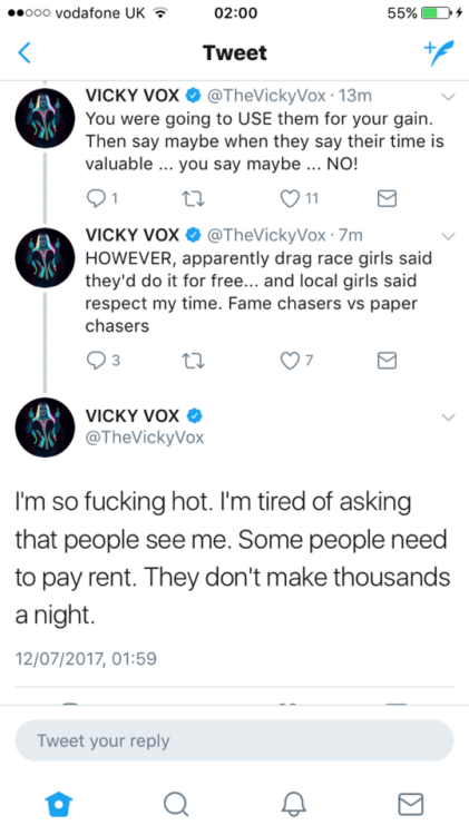 willamzamo:shangelassugadaddy:willamzamo:Vicky supplying ALL the tea on twitter honeyThe artist is K