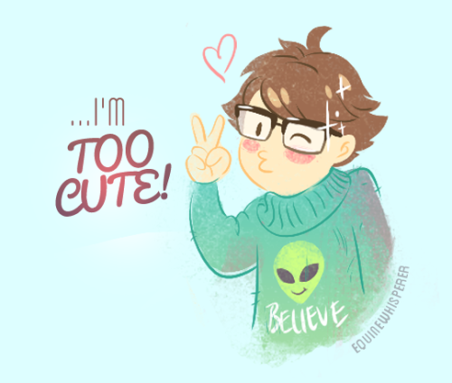 equinewhisperer: …and then Iwa-chan kicked him inspired by the recent glasses!Oikawa phenomen