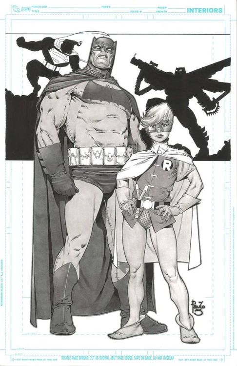 jokerharley2345:  Frank Miller like Style Dark Knight Art by Paulo Siqueira. 