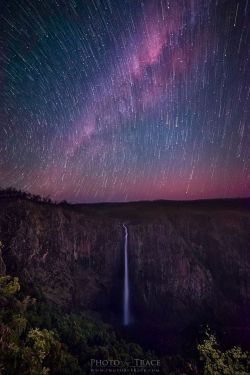 abiesque:Drops of Jupiter - short star trails overlayed with the Milky Way at Wallaman Falls in North Queensland | by Tracey Harrison-Hill