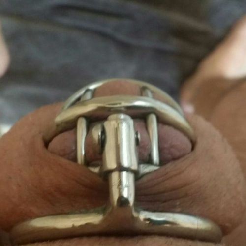 chastityregistry:My modified, shorter jailbird from mature metal.