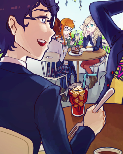 preview of my piece for @p5greatdays zinehappy cafe days  ☕ 