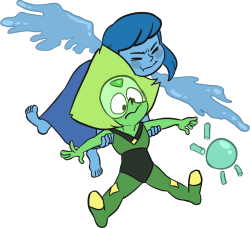 three-legged-cow:  Lapis + Peridot Background and transparents!   cuties! &lt;3