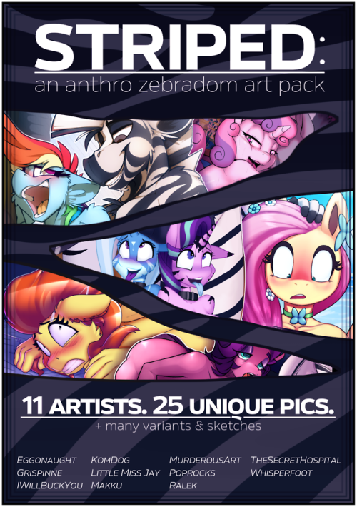 slashysmiley:  whisperfoot-nsfw:  STRIPED: An Anthro Zebradom Art Pack is finally out!  What’s inside? 25 UNIQUE PICTURES 22 VARIANTS 26 SKETCHES/WIPS ZEBRAS ON SEXY MARES    Who’s in it?  EGGONAUGHT GRISPINNE IWILLBUCKYOU KOMDOG LIL MISS