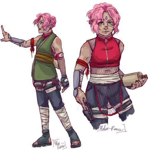 More drawings of my Sakura design~