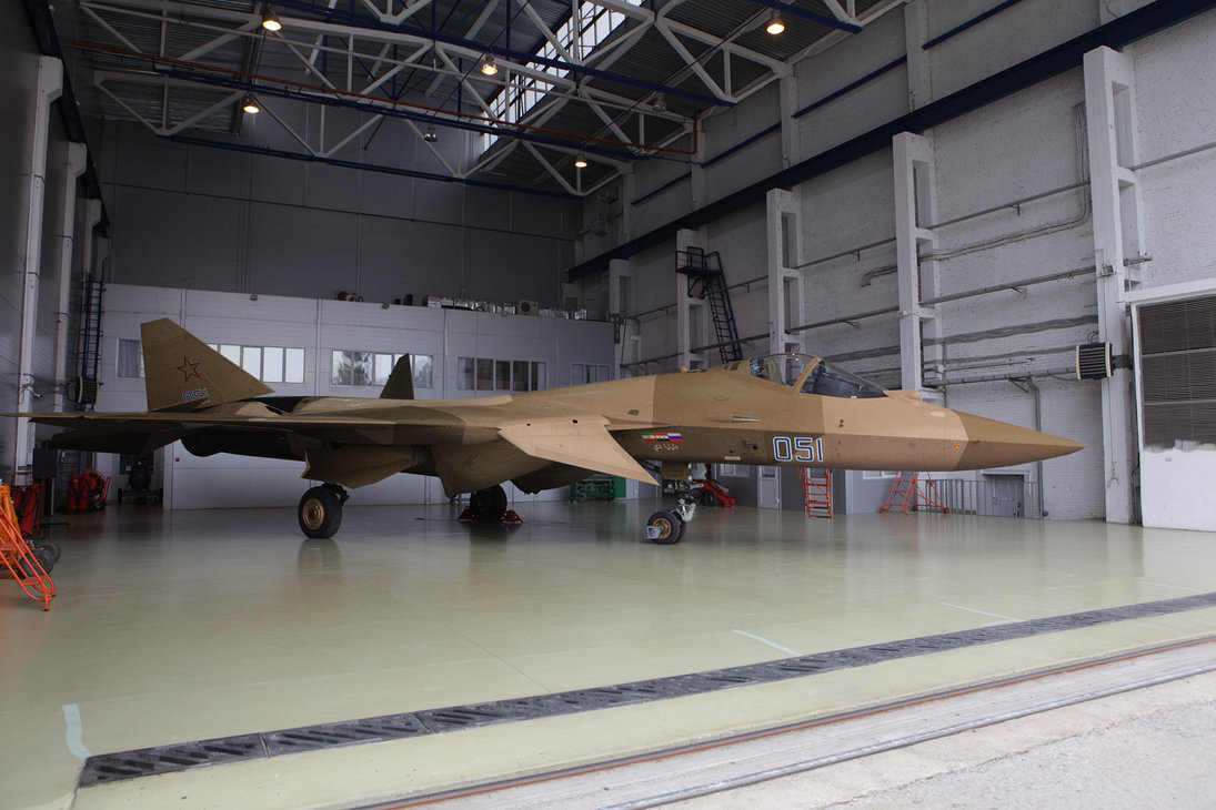 coffeeandspentbrass:  supersonic-youth:  PAK-FA New desert livery for T-50-1 and
