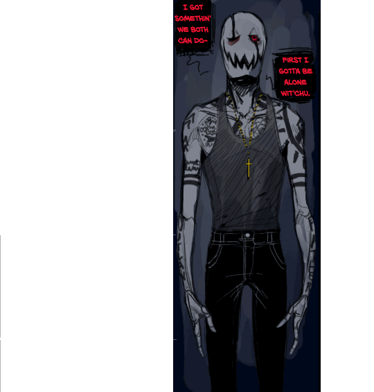 cursetale:  ( =wê )💕Warming up with a concept for ComptonFell Gaster. (Of which
