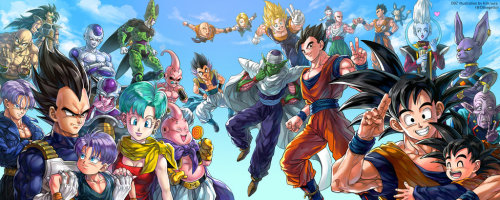 youngjusticer:I’m overcome with joy. :’) DRAGON BALL Z, by Kim Yura.