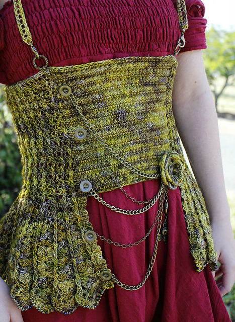 Delicate Steampunk Inspired Crochet Corset, Get the Pattern! 👉 