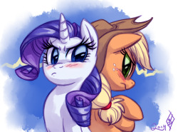 rarijackdaily:  Squabbles.  <w< Kiss