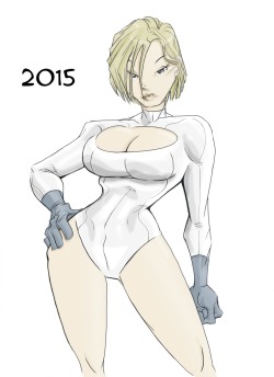 dinosaursrobotscheerleaders:  My drawing progress as demonstrated by Power Girl. Not sure if this is motivating or depressing. 