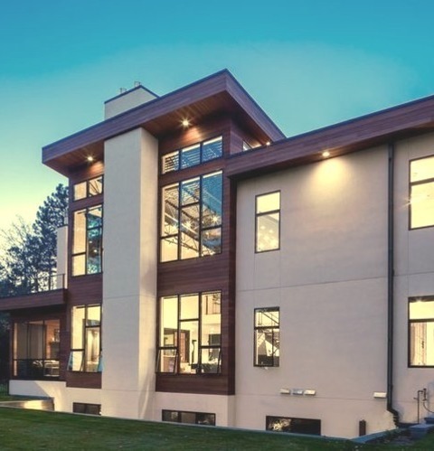 Minneapolis Flatideas For A Massive Contemporary White Three-story Mixed Siding Remodel With A Flat Roof