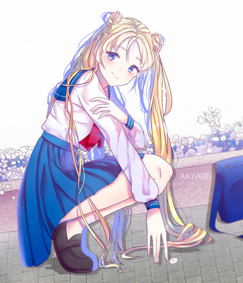 aayari:Usagi Tsukino - Sailor Mooni always thought her school uniform was so pretty !