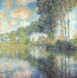 artbeautypaintings:  Populars on the Epte - Claude Monet