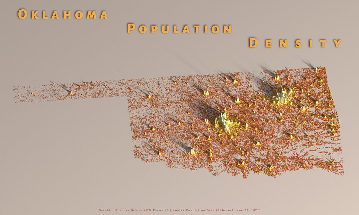 Population density of Oklahoma. by MrPecners Maps on the Web