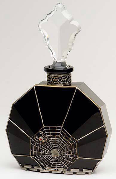 cultofweird: Spider web perfume bottle by Heinrich Hoffman, 1930s