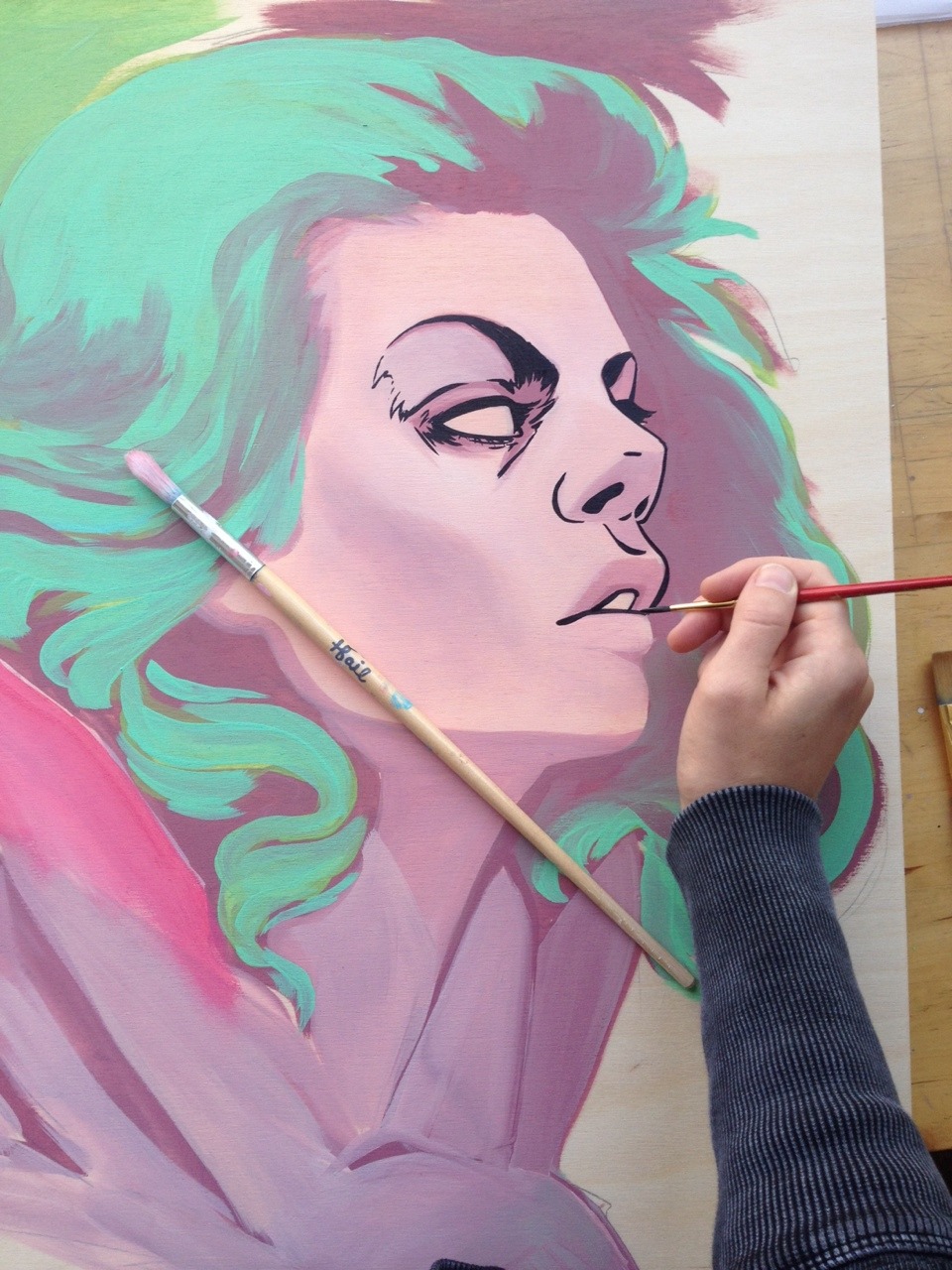 tfail:  Still have some under painting to do but just had to get some line work in.