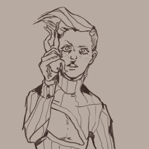 karpache:sum doppio sketch i did for an animatic i can’t even upload coloured!!