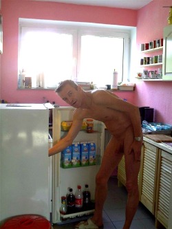 naked guys in kitchens