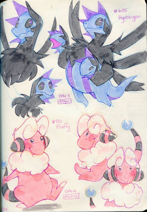 sylladexter:#Pokedexxy Days 1-6Bunch of pokemon from my sketchbook. I wanted to do this challenge fo