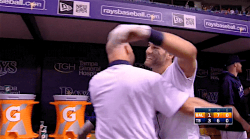 gfbaseball:  Kevin Kiermaier hits a 2-run home run - April 26, 2016 