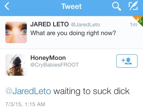 la-leto: Jared’s Twitter replies…. Endlessly entertaining.