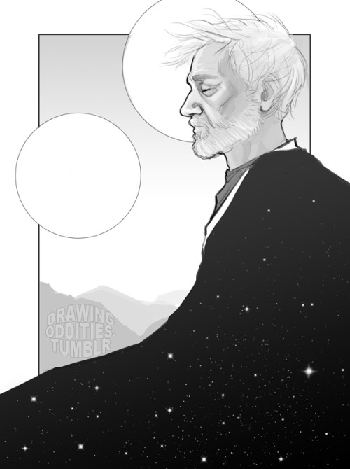 @parhelics ‘s doodle prompt was old Ben Kenobi 50/365