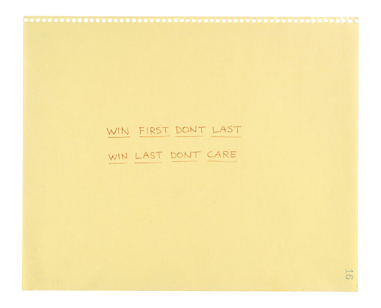 Lee Lozano, Untitled, 1970