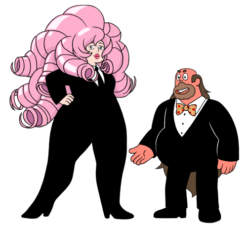 fortress-of-the-damned:this started when i was like “i bet garnet would look good in a tuxedo” and then it got wildly out of hand. (sugilite is the only one who is not size relative)  O oO <3
