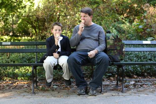 humansofnewyork:  He said: “Do what makes you happy.” I said: “And what makes you happy?”He said nothing, but patted his son on the back.