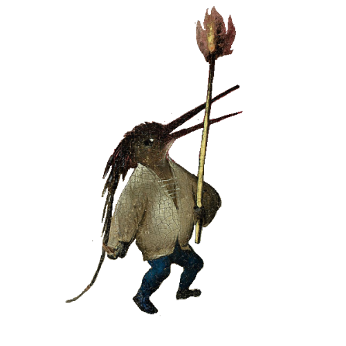 Bosch bird demons from The Garden of Earthly Delights and The Temptation of St. Anthony triptychsAva