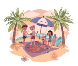 earthphantom:    【 Wholesome Week 】 「 Day 1 ~ Summer Fun 」  Sorry for being late, I had an exam and busy packing my stuff to bring back home to my hometown. I miss my home already.