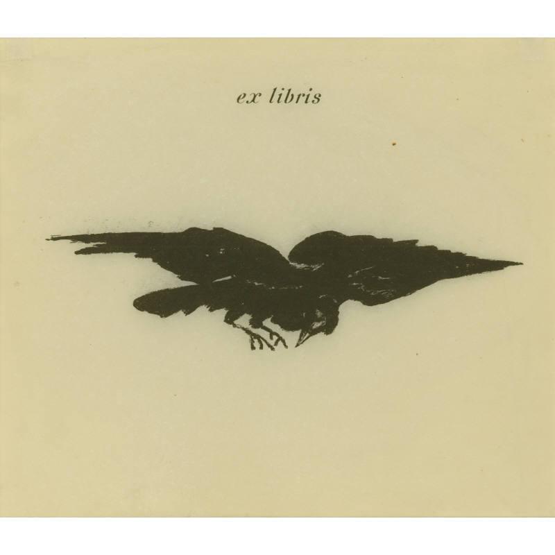centuriespast: Ex Libris for The Raven by Edgar Allan Poe, 1875, Artist/Maker: