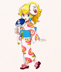 michellechang:  Official Concept Art of Yukata Peach in Super Mario Odyssey