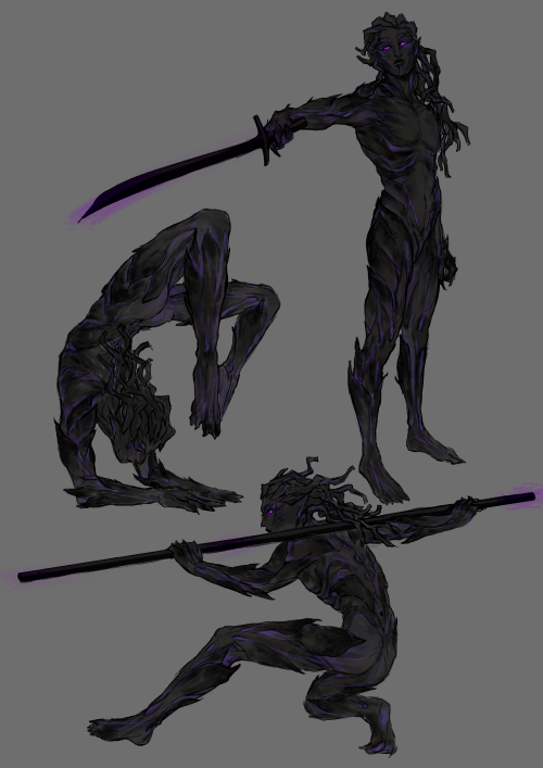 Been Drawing Some Iasha Bod Designs And It Got A Little Out Of Hand (his Morning Stretch Routine)