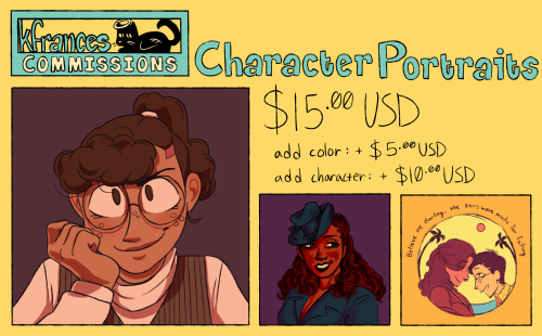 kfrances:Commissions are open! Interested? Email me at katiefwood@gmail.com