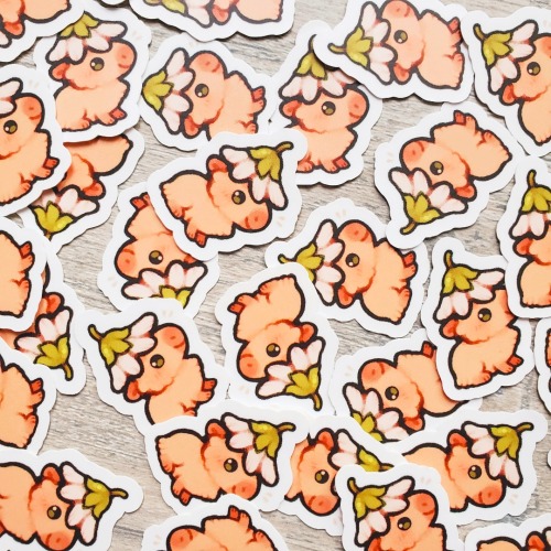 All orders in May will receive a mini flower capybara sticker as a freebie in my shop!