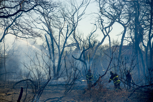 Multi house fire in Lindenhurst, NY, April 20, 2016.