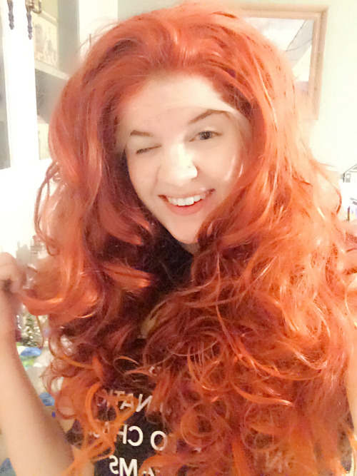 I wish I’d taken a very first “before” shot of the original wig before I sewed in the extra wefts, w