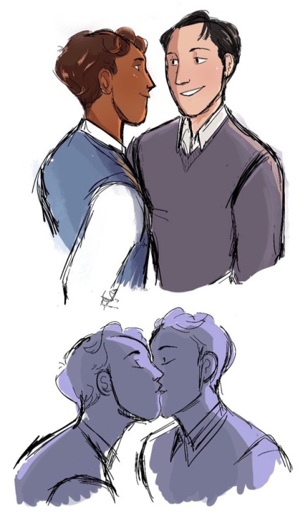 portwinestains:some old sketchies of baby bruce/harvey 