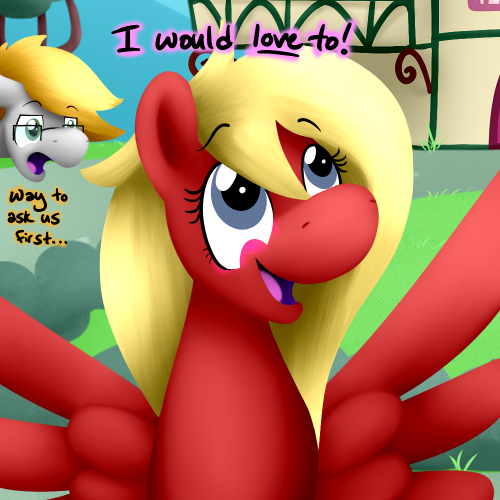 asklovelylaughter:   Featuring ryu362, ask-paradox-pony, and askshramper, all of whom are invited to dress up and get free candy with me, I guess. -sighs dreamily- Blueheart…  x3!